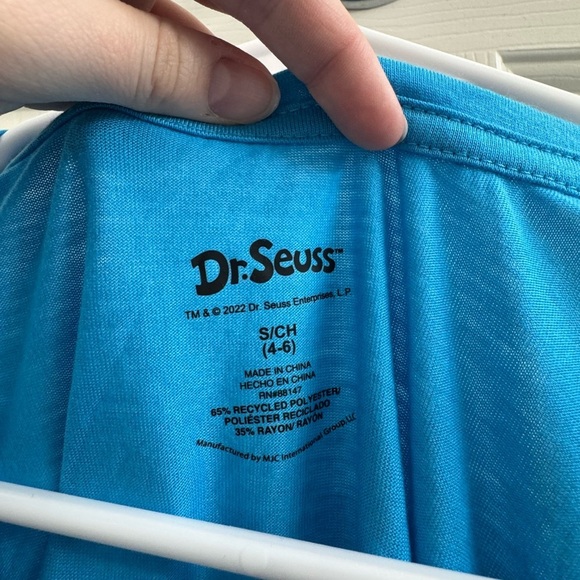 Dr. Seuss Vibrant Blue Oh the Places You’ll Go pj boxer set - Picture 3 of 7